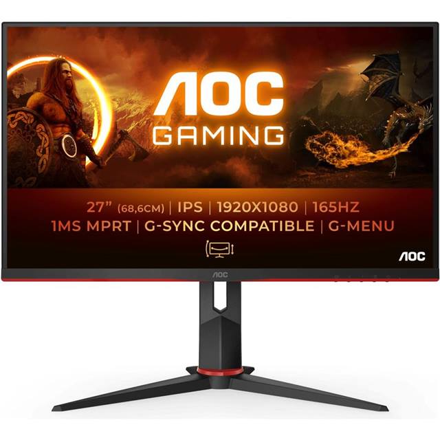 AOC 27 27G2SPU/BK, 1920x1080, IPS Displayport, 1x HDMI, 1ms, 165Hz, Pivot