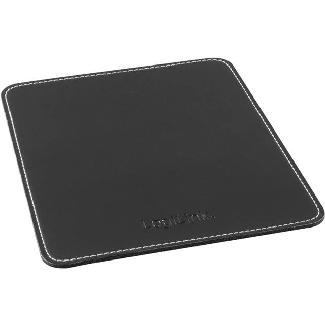Logilink Tappetino mouse con design in pelle - nero