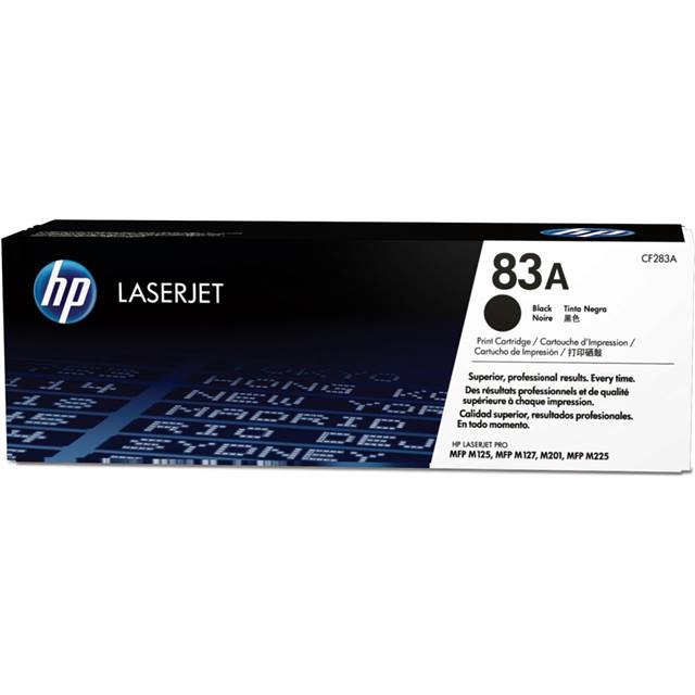 HP Toner, 83A, nero
