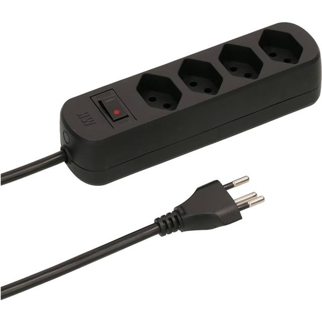 Max Hauri Presa multipla Basic-Line 4xT13, interruttore